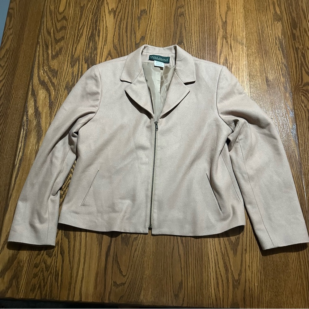 Harve Bernard women’s wool zip up blazer size 14